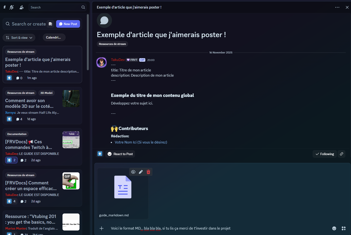 Exemple rédaction article