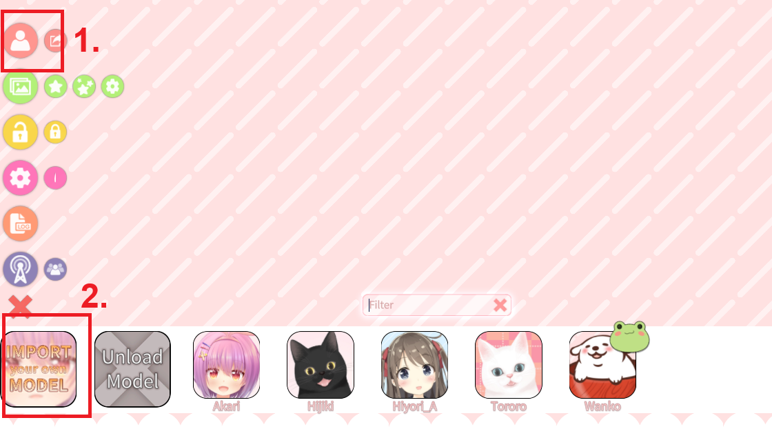Explication comment importer le modèle dans VTube Studio