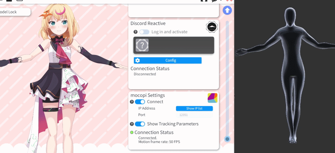 Intégration Mocopi dans VTube Studio