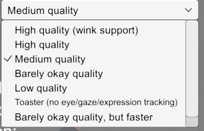 Exemple des qualités de trackings